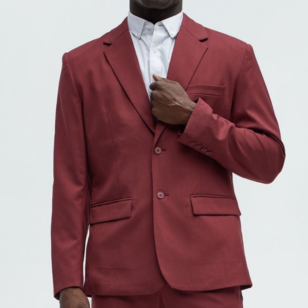Men's Burgundy Blazer